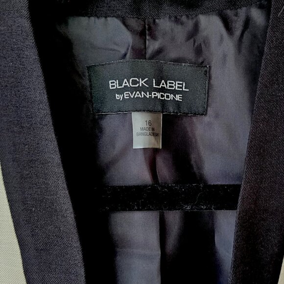 Black Label Evan Picone Blazer Khaki & Black NWT, Size 16 - Picture 2 of 10